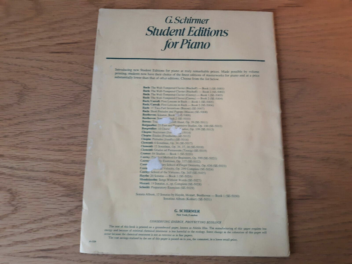 Friedrich Burgmuller 25 Easy and Progressive Studies For The Piano 1931 SE 5012