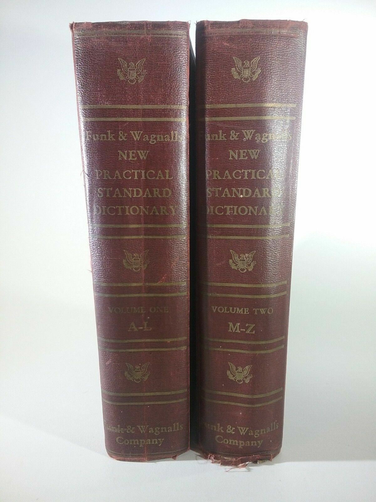 Funk & Wagnalls New Practical Standard Dictionary 1948 Vol 1 & 2 Em Pha Type Ed