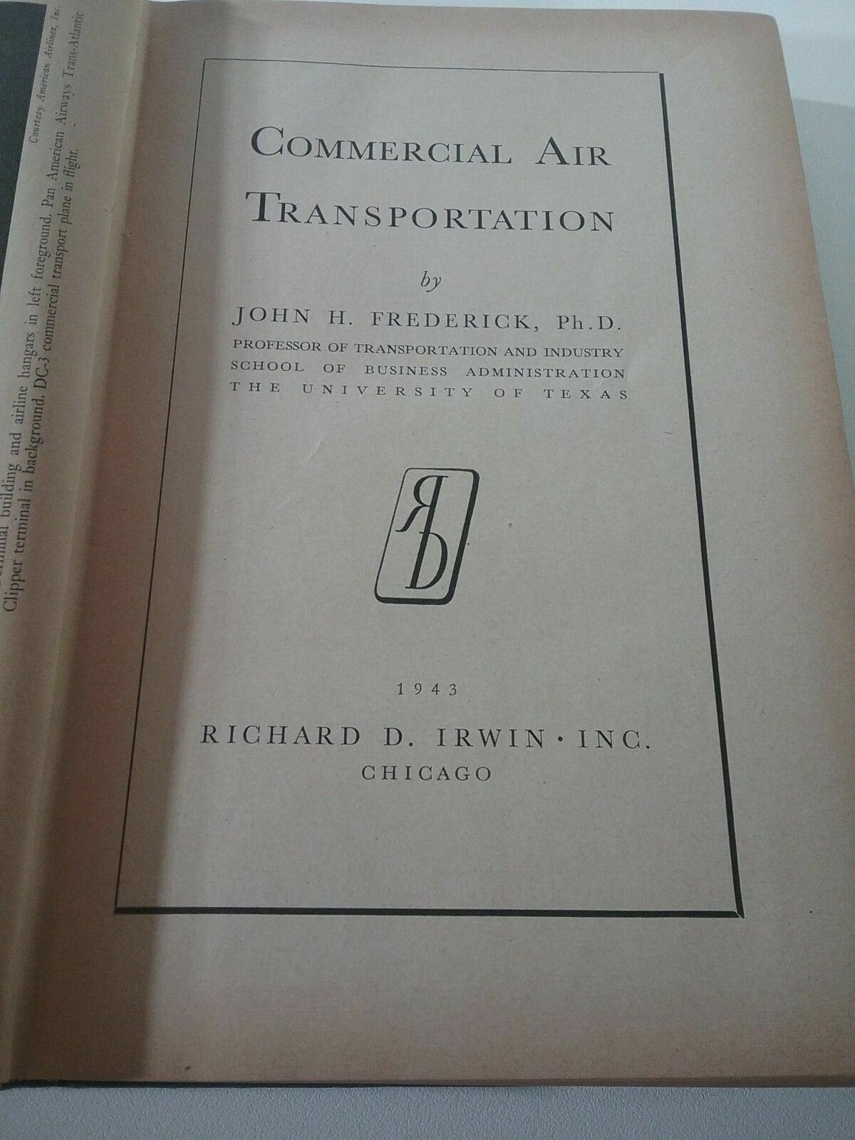 Commercial Air Transportation Frederick 1943