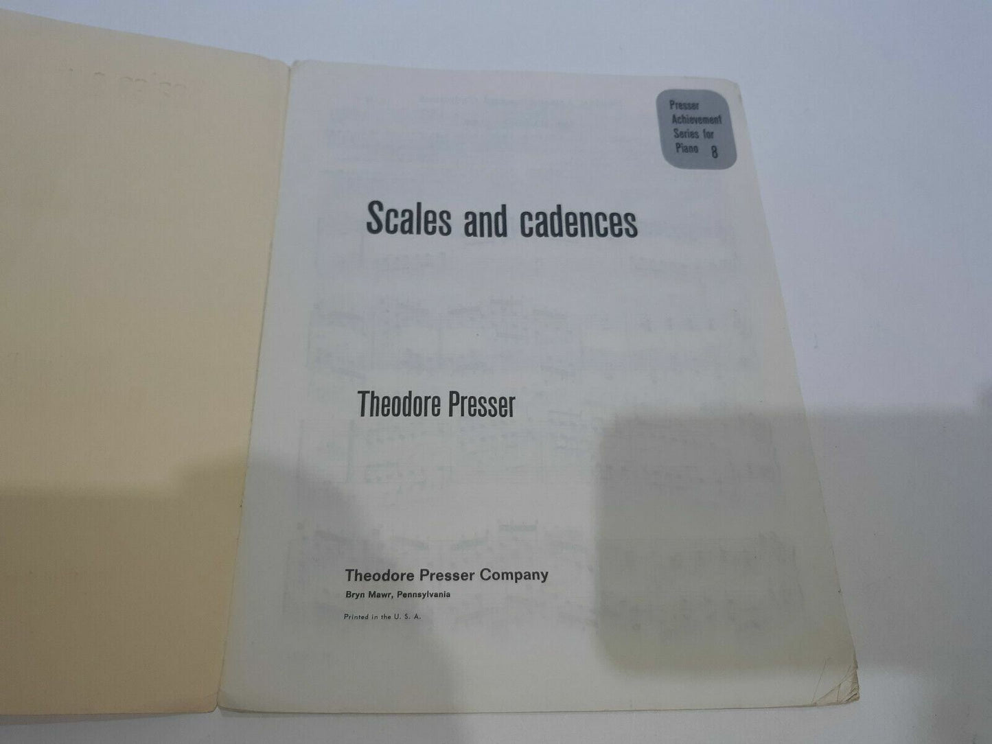 Scales and Cadences (Sheet music) by Theodore Presser 1965