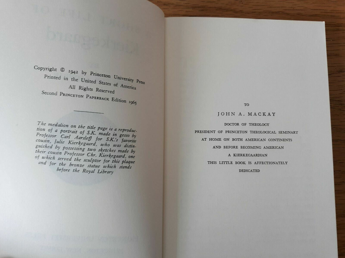 A Short Life of Kierkegaard by Walter Lowrie 1965 Paperback