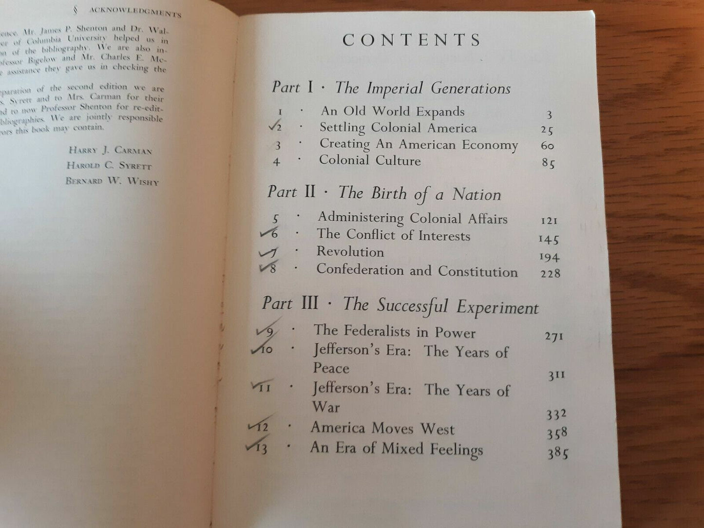 A History of the United States, Volume 1: To 1877 3rd Edition 1967