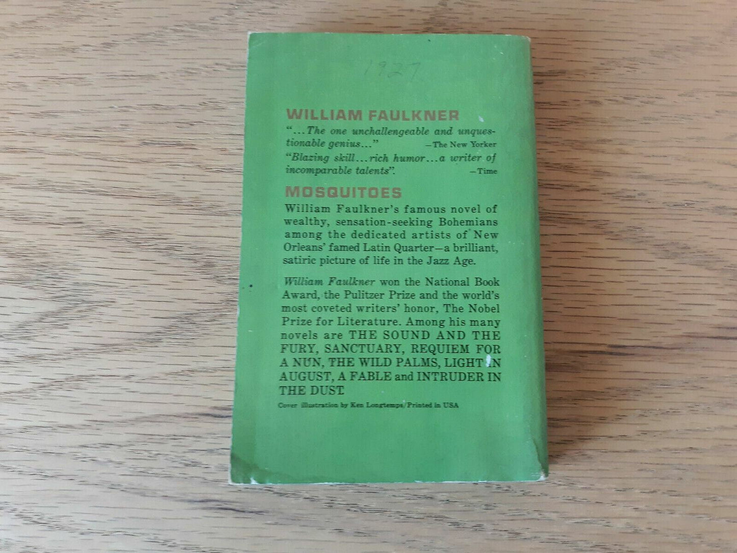 William Faulkner / Mosquitoes 1965 A Laurel Edition Paperback