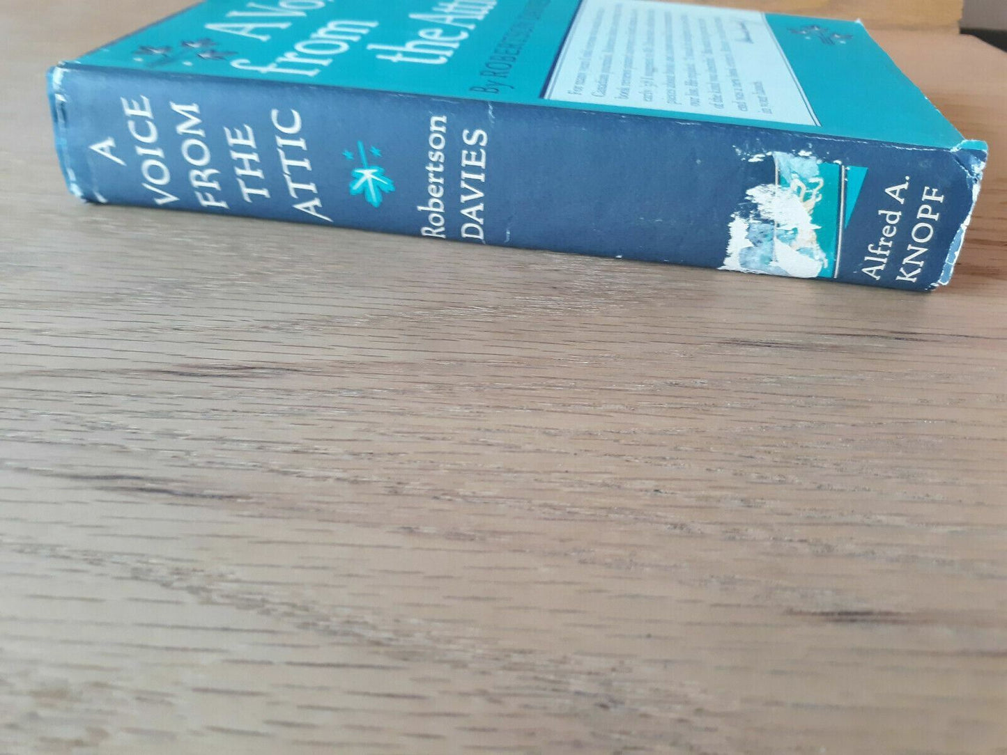 A Voice from the Attic by Robertson Davies-First Edition/DJ-1960 2nd Printing