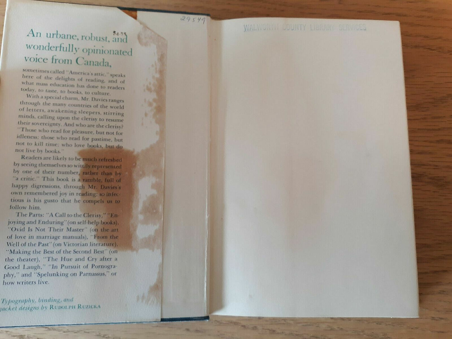 A Voice from the Attic by Robertson Davies-First Edition/DJ-1960 2nd Printing