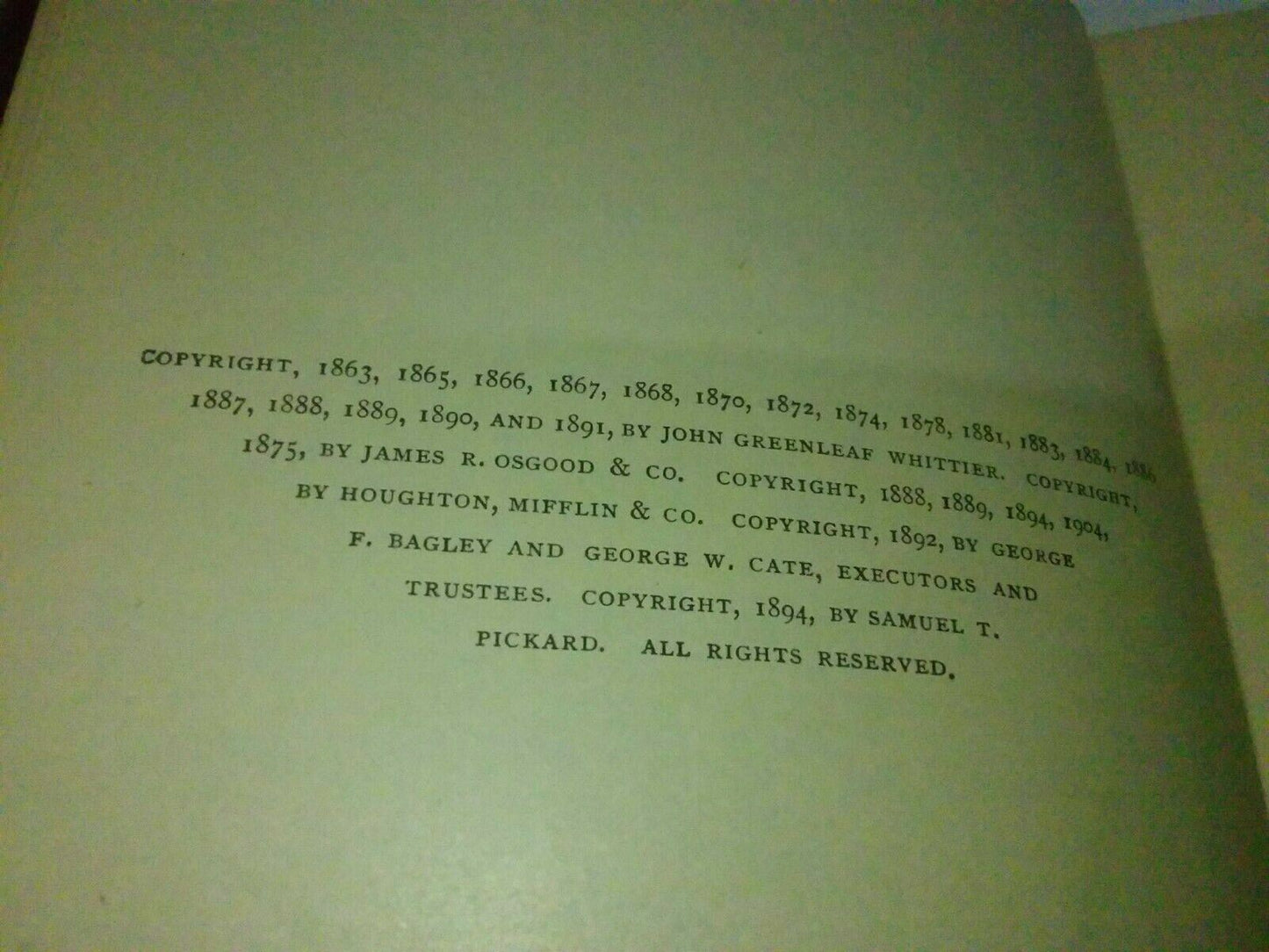 The Complete Works Of John Greenleaf Whittier, 1904, Hardcover, Illustrated