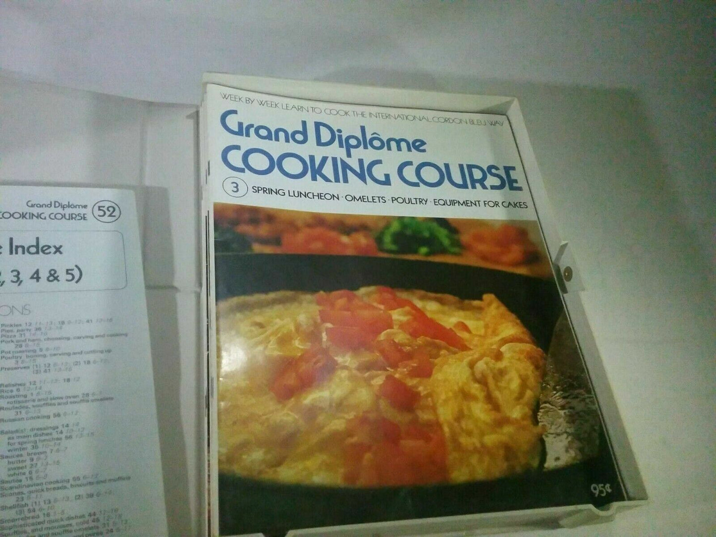 1971 Purnell Cookery Grand Diplome Cooking Course Set 72 Books/6 Cover Cases