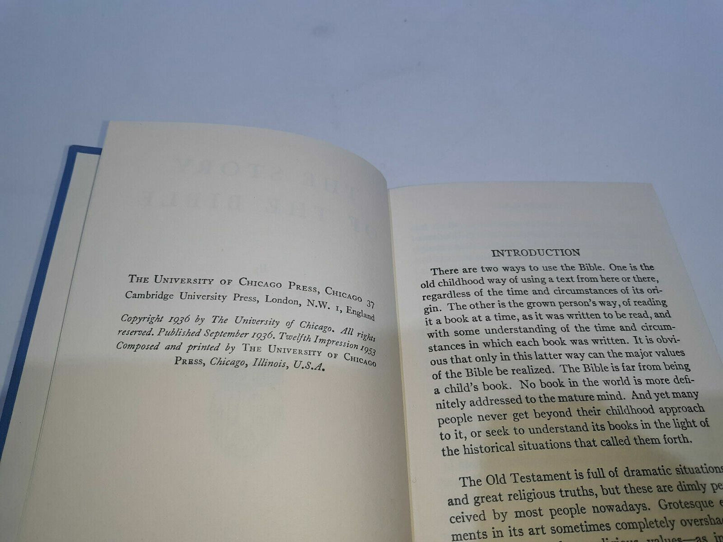 1953 THE STORY OF THE BIBLE Edgar Goodspeed HC