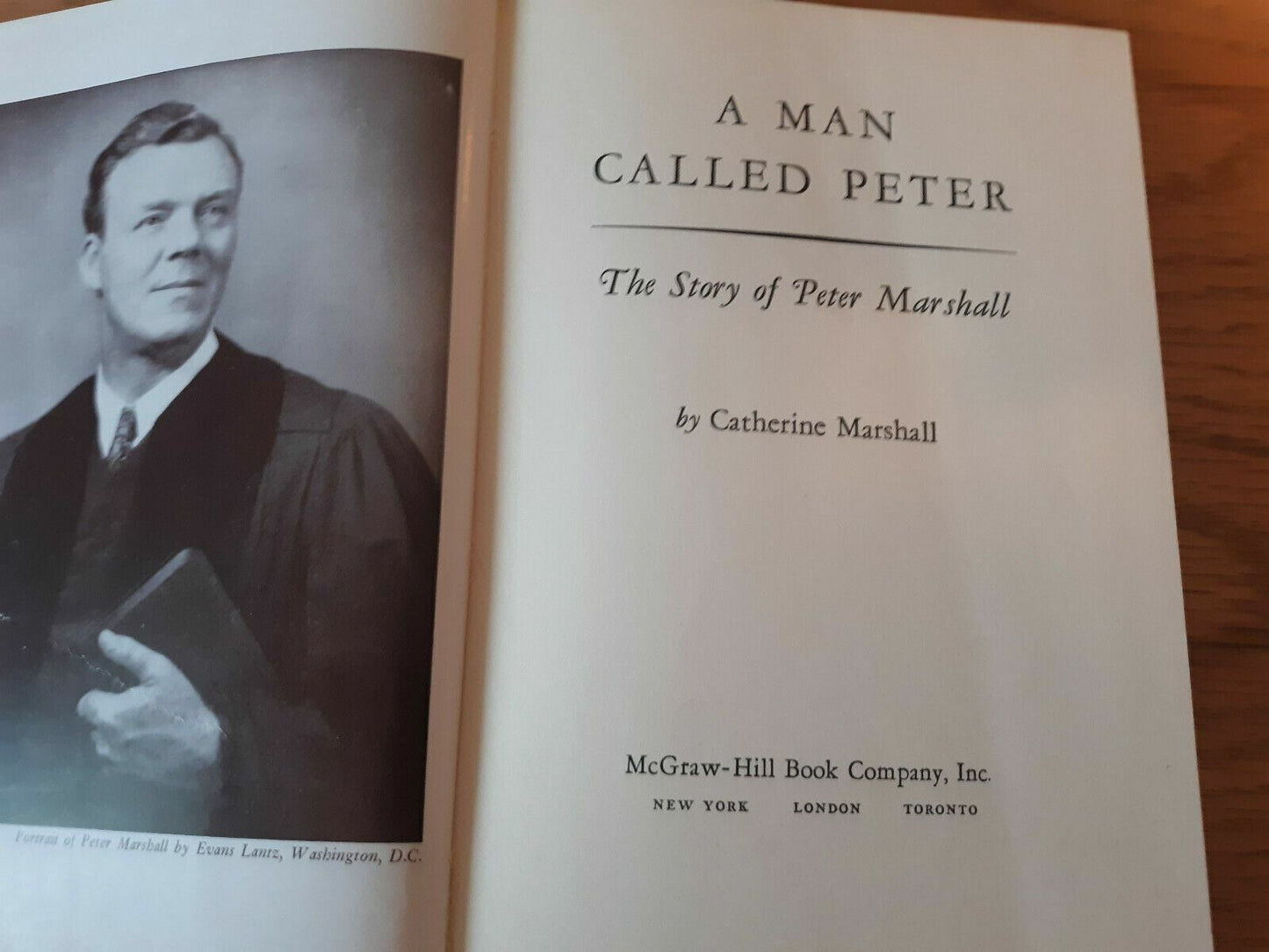 A Man Called Peter by Catherine Marshall 1951 Hardcover Vintage