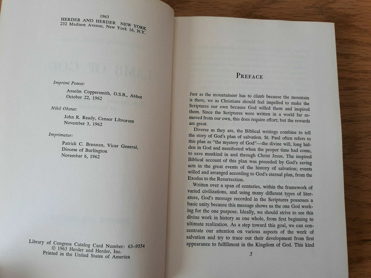 Lamb Of God Promise & Fulfillment Of Salvation - Augustine Stock 1963 Hardcover