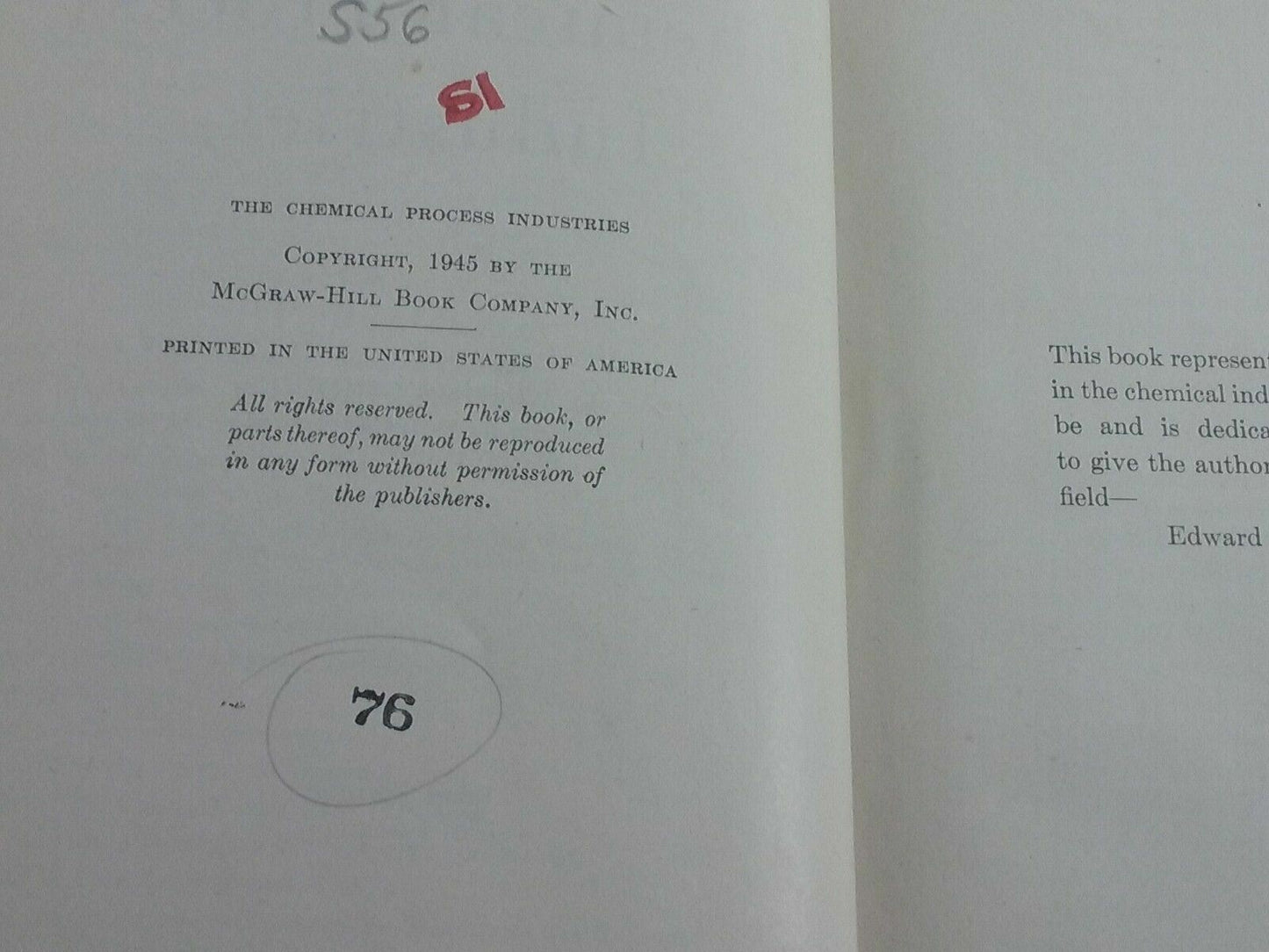 1945 The Chemical Process Industries By Norris Shreve Hardcover