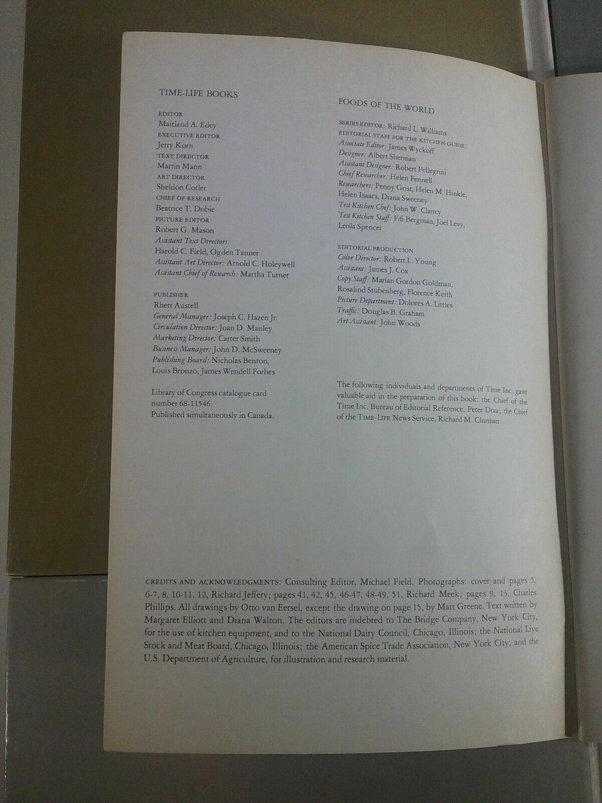 Time Life Books Foods Of The World Italy, Scandinavia, Wines & Spirits, & Americ