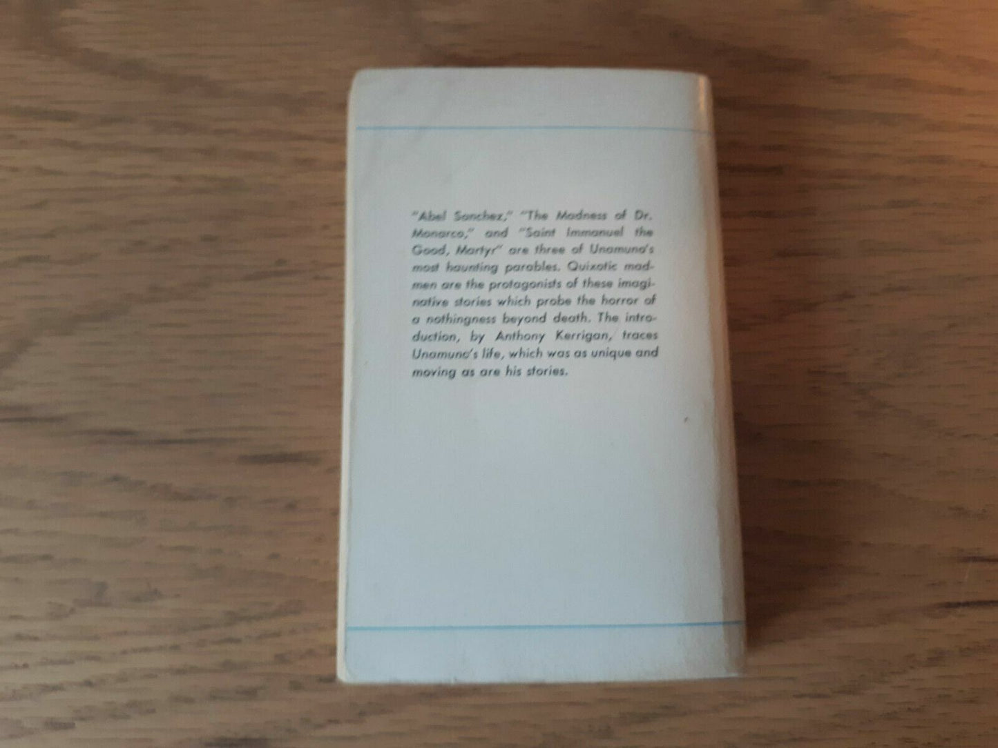 Abel Sanchez and Other Stories by Miguel De Unamuno 1967 Paperback