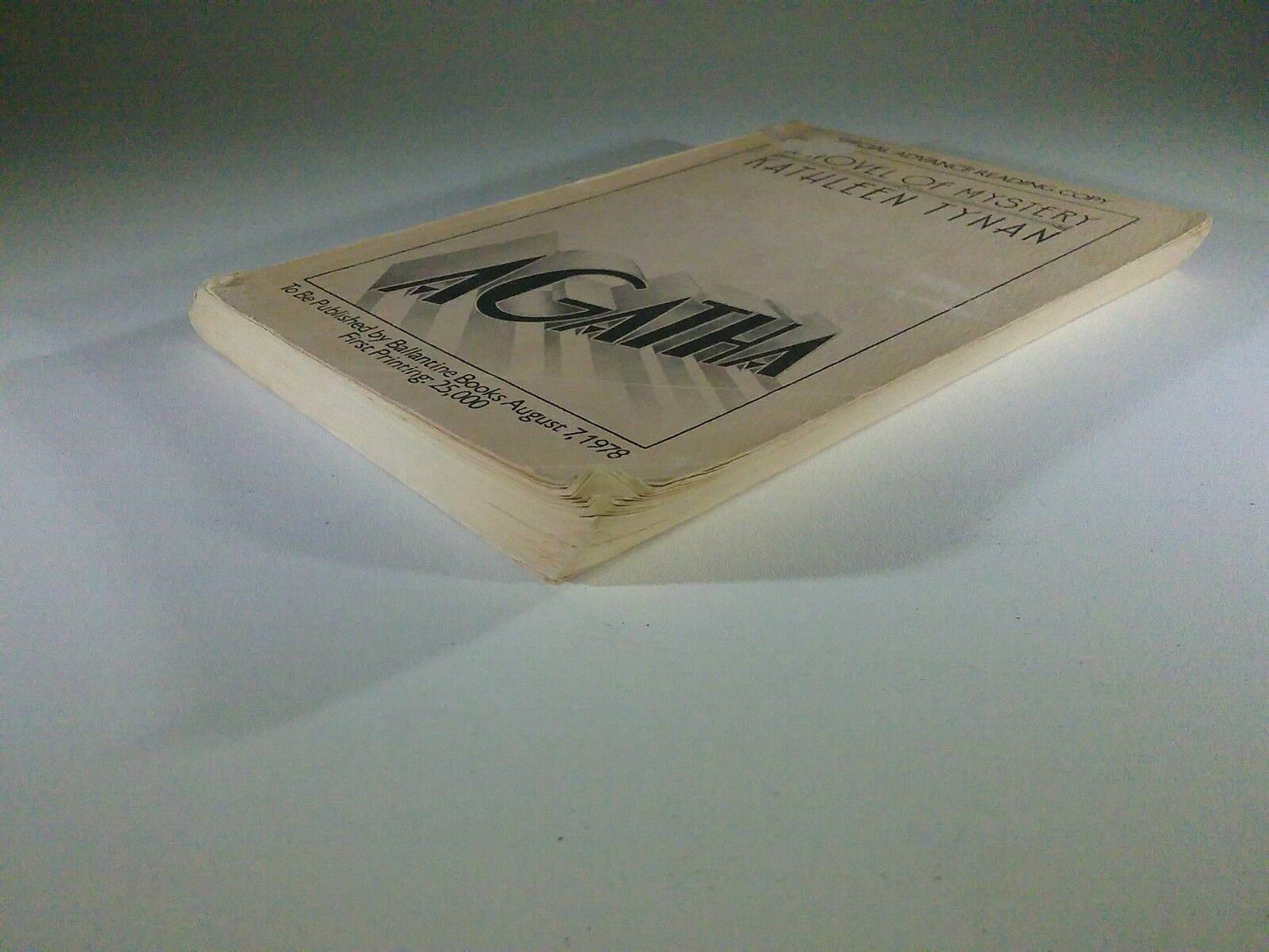 AGATHA - FIRST EDITION 1978 BY KATHLEEN TYNAN Special Advance Reading Copy
