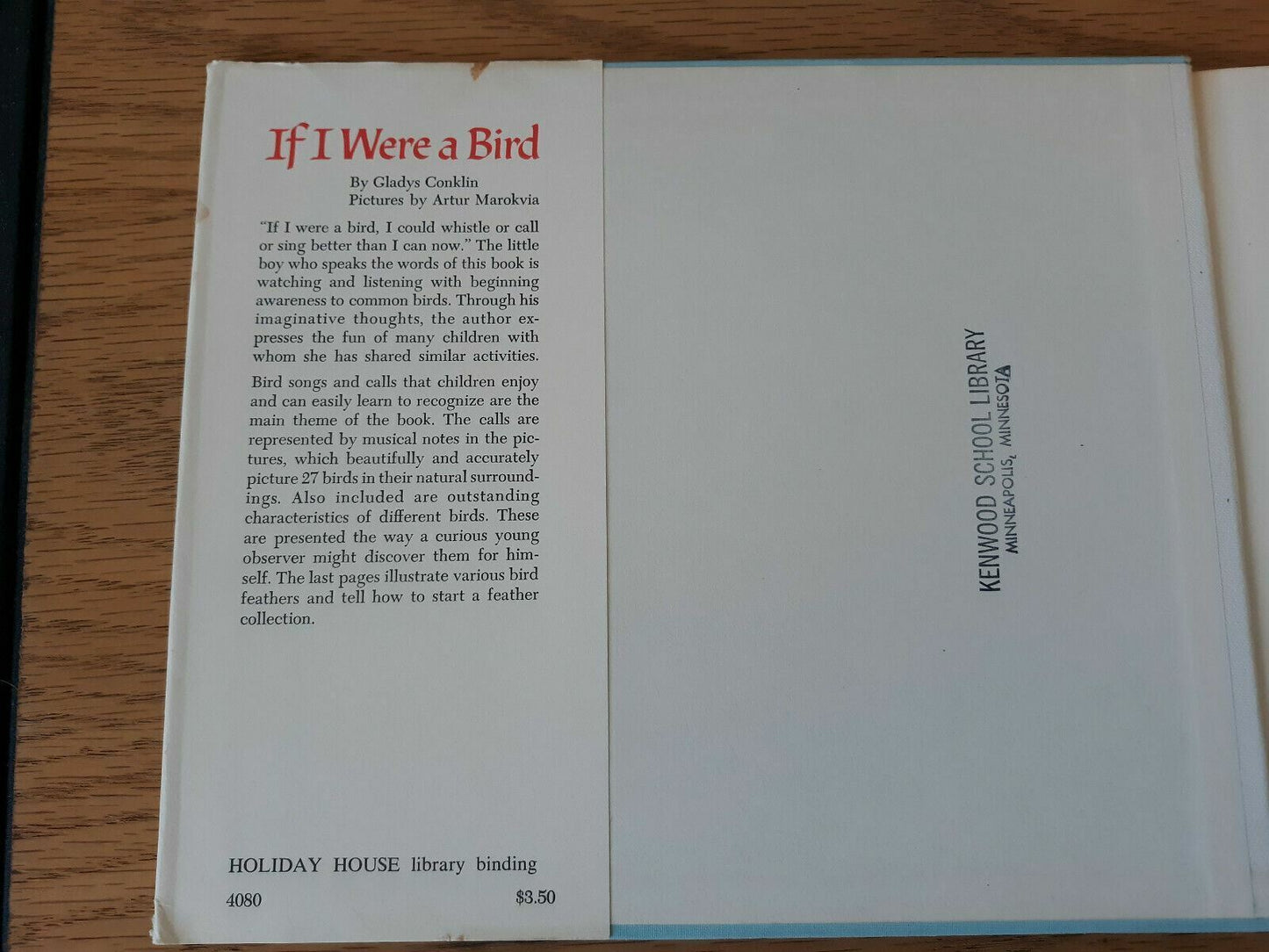 If I Were a Bird by Gladys Conklin 1965