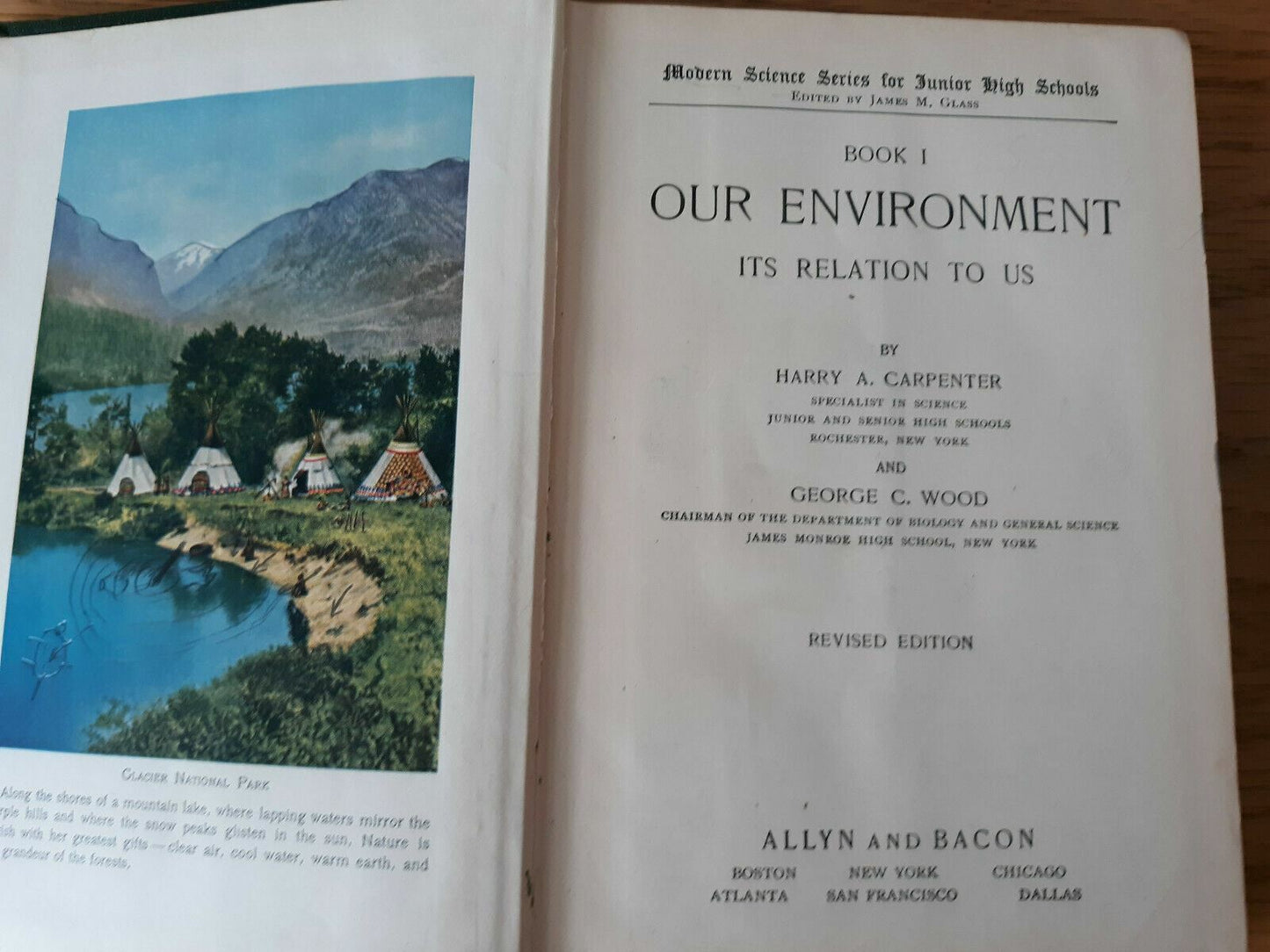 1933 Our Environment Its Relation To Us Carpenter and Wood Book I