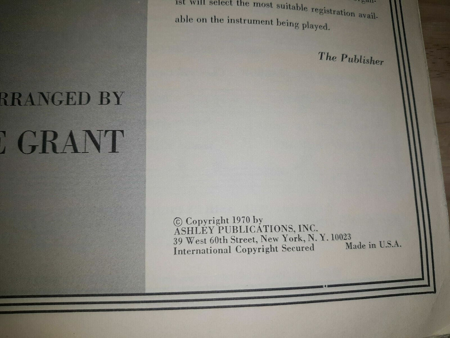World's Favorite Sacred Music For All Organs #55 Arranged by Lawrence Grant