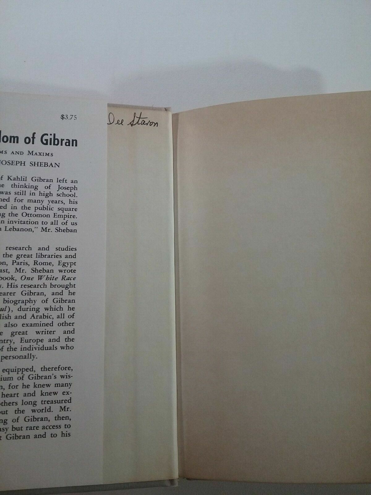 1966 The Wisdom of Gibran ( Kahlil ) Aphorisms & Maxims J Sheban HC