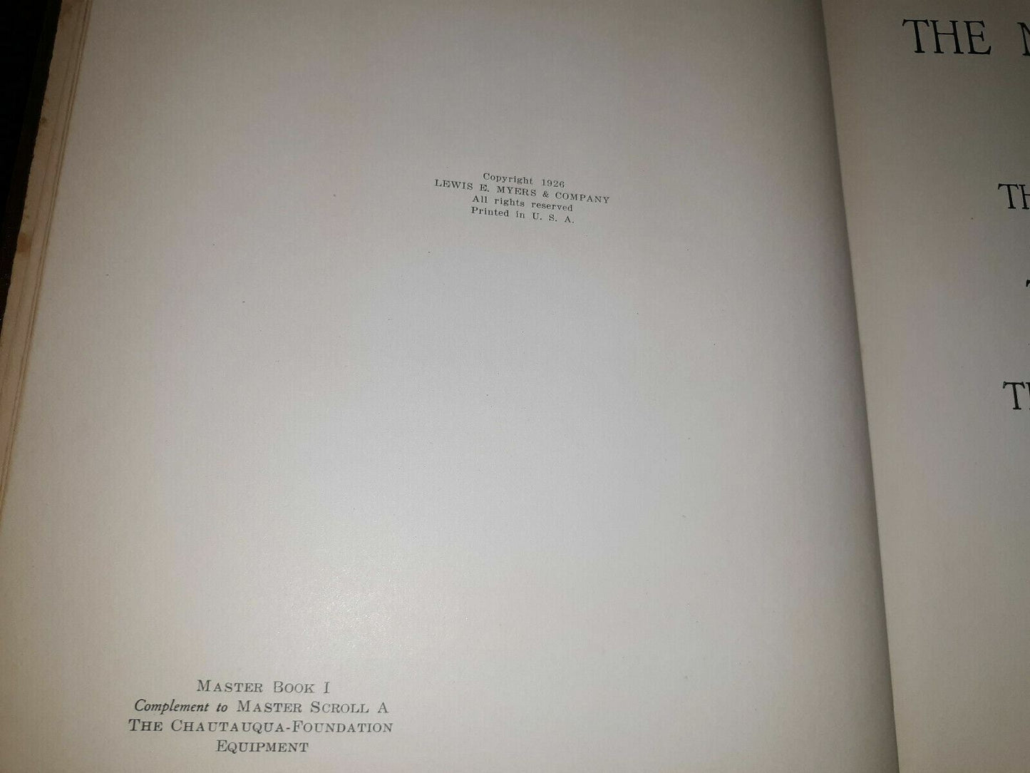 1926 Master Book I Beginning Use of Tools and Materials by Hunt and Todd