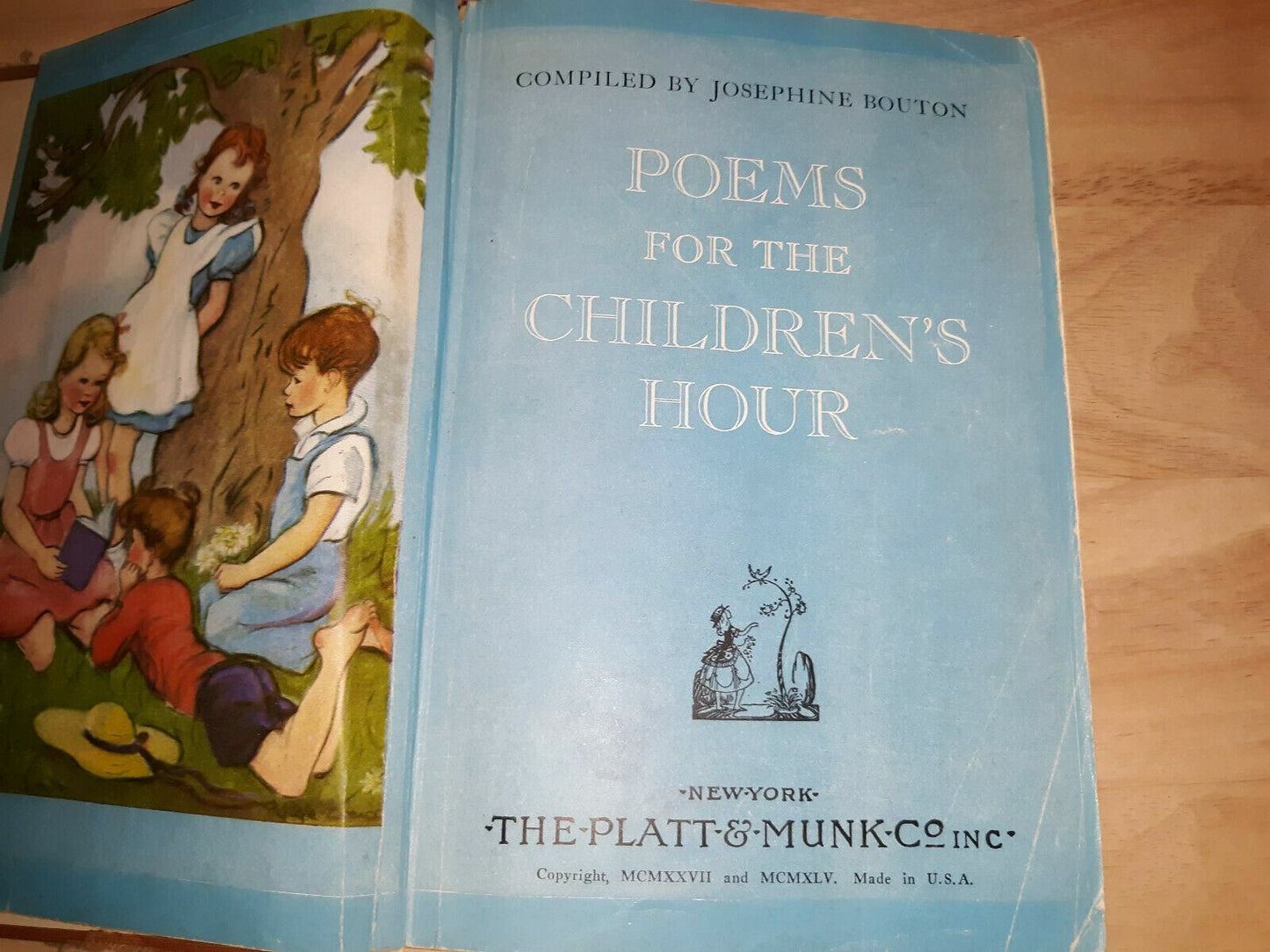 1945 Poems For The Children's Hour Josephine Bouton