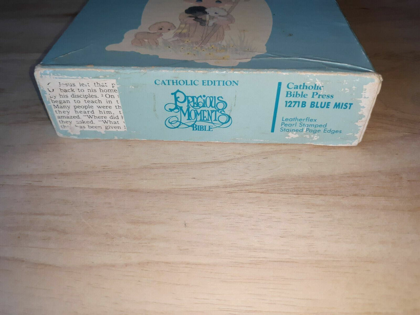 Precious Moments Catholic Edition Holy Bible, 1271B Blue Mist, Original Box