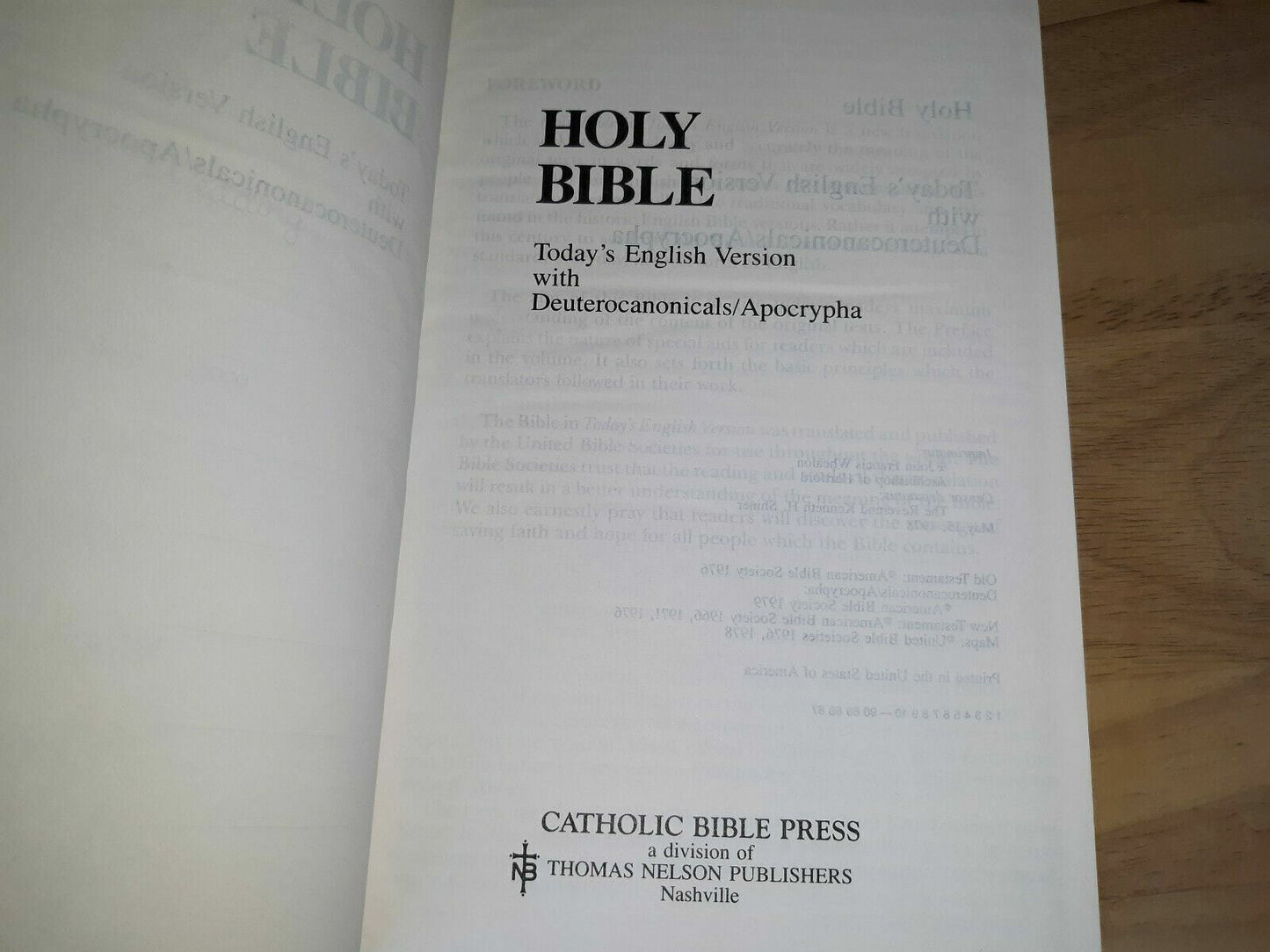 Precious Moments Catholic Edition Holy Bible, 1271B Blue Mist, Original Box