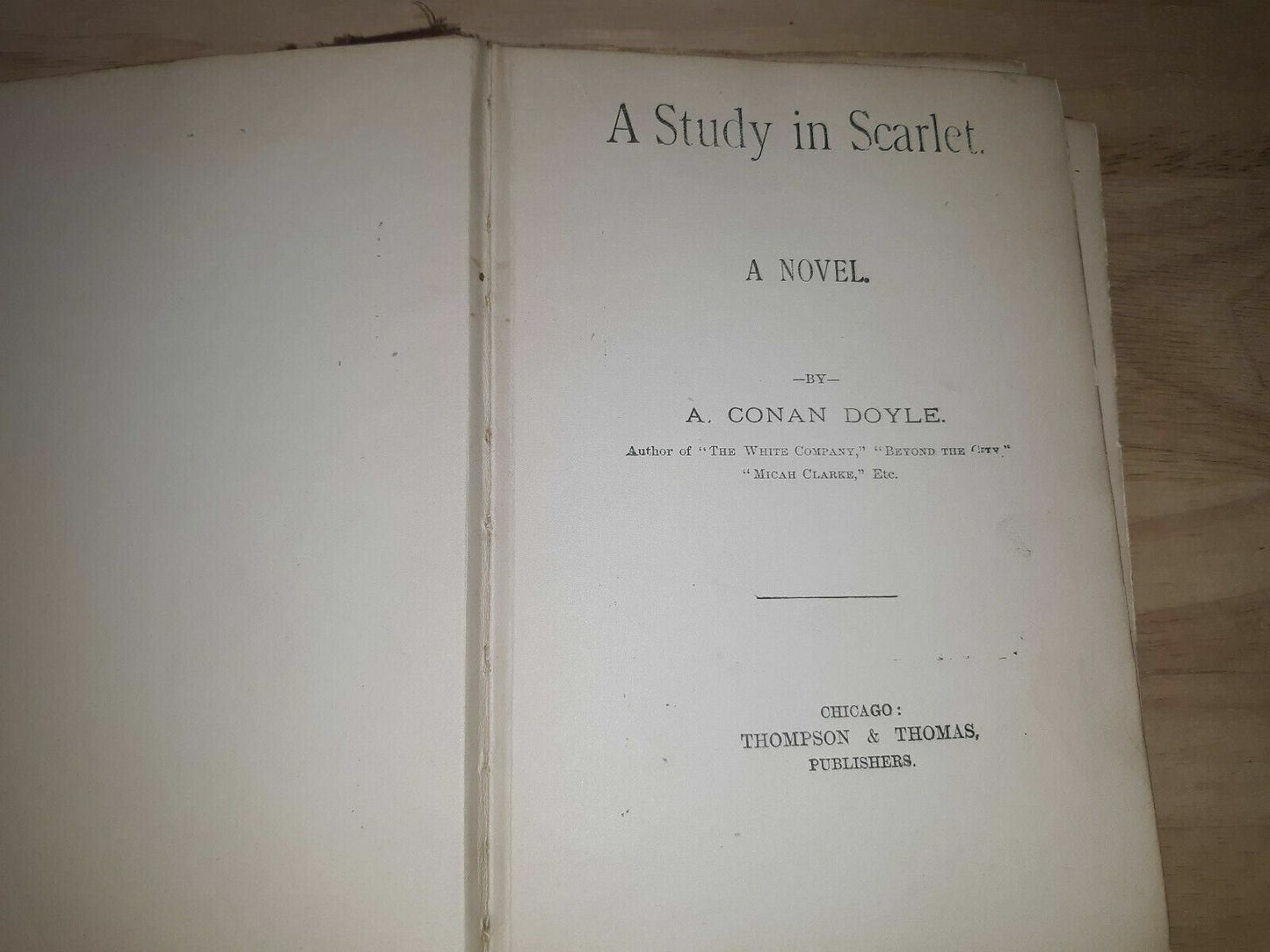 A Study In Scarlet Doyle Thompson & Thomas Chicago 176 Pages