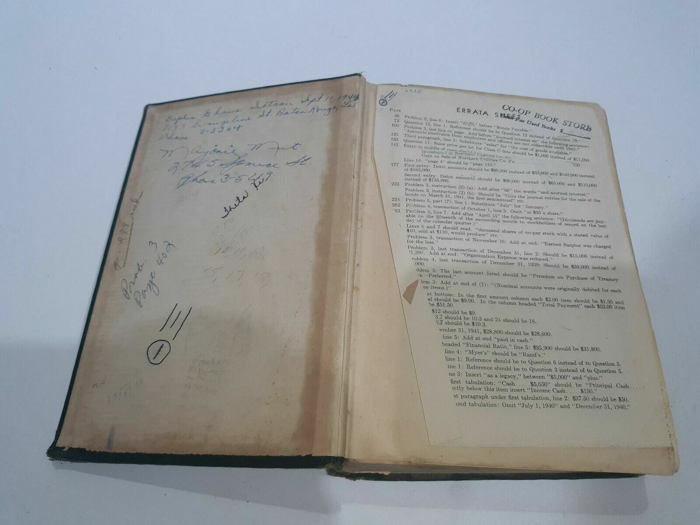 Advanced Accounting by Noble, Karrenbrock and Simons Hardcover Copyright 1941