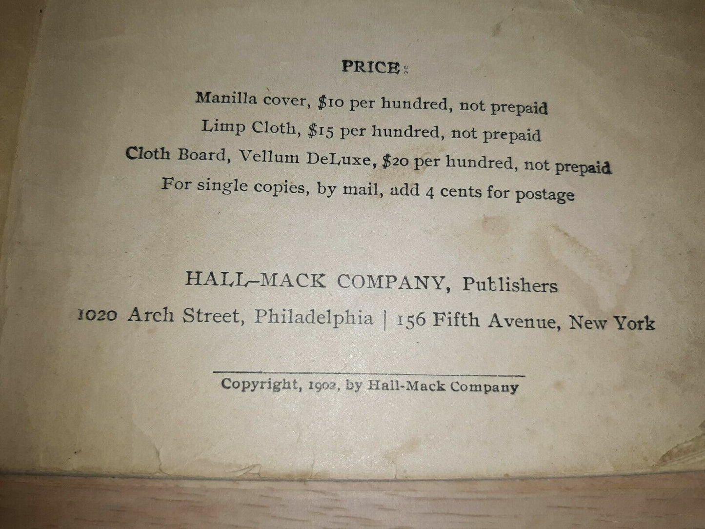 Choice Hymns No 1 Chapman Weeden 1902