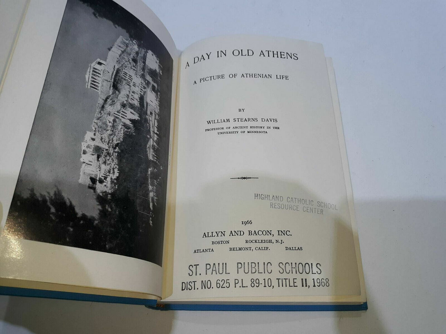 A Day in Old Athens: A Picture of Athenian Life William Stearns Davis 1966