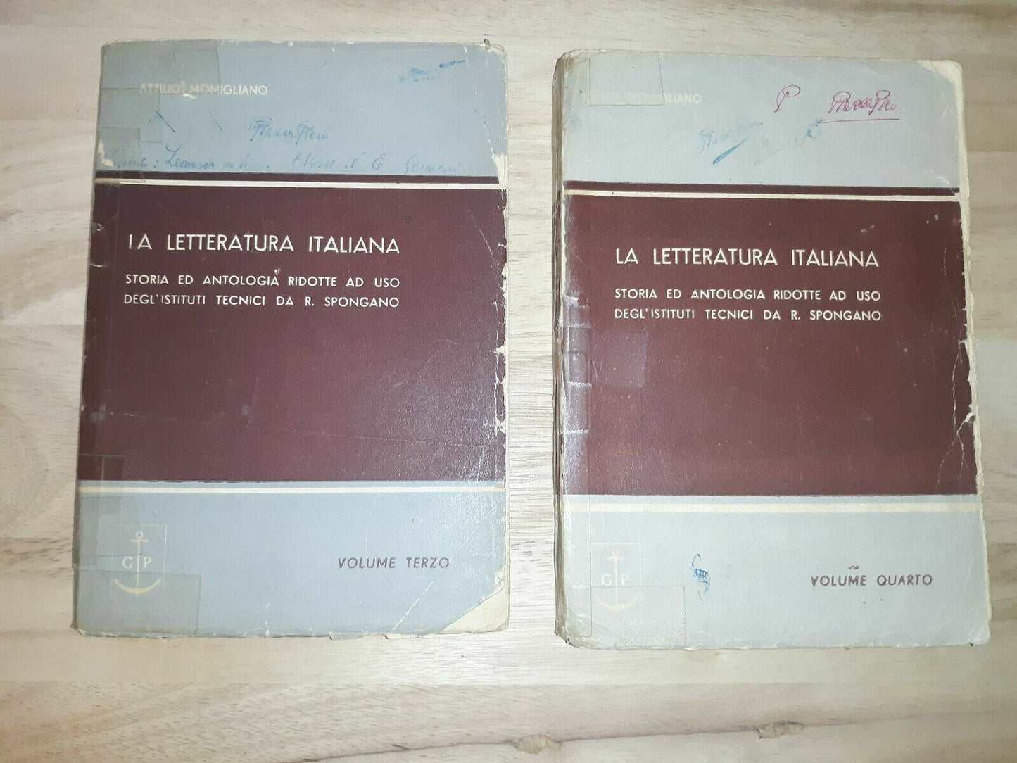 LA LETTERATURA ITALIANA Storia antologia Momigliano Vol Quarto Terzo 1952 1953