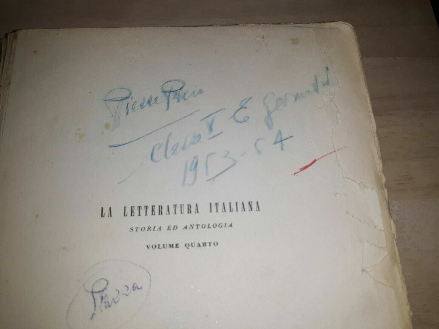 LA LETTERATURA ITALIANA Storia antologia Momigliano Vol Quarto Terzo 1952 1953