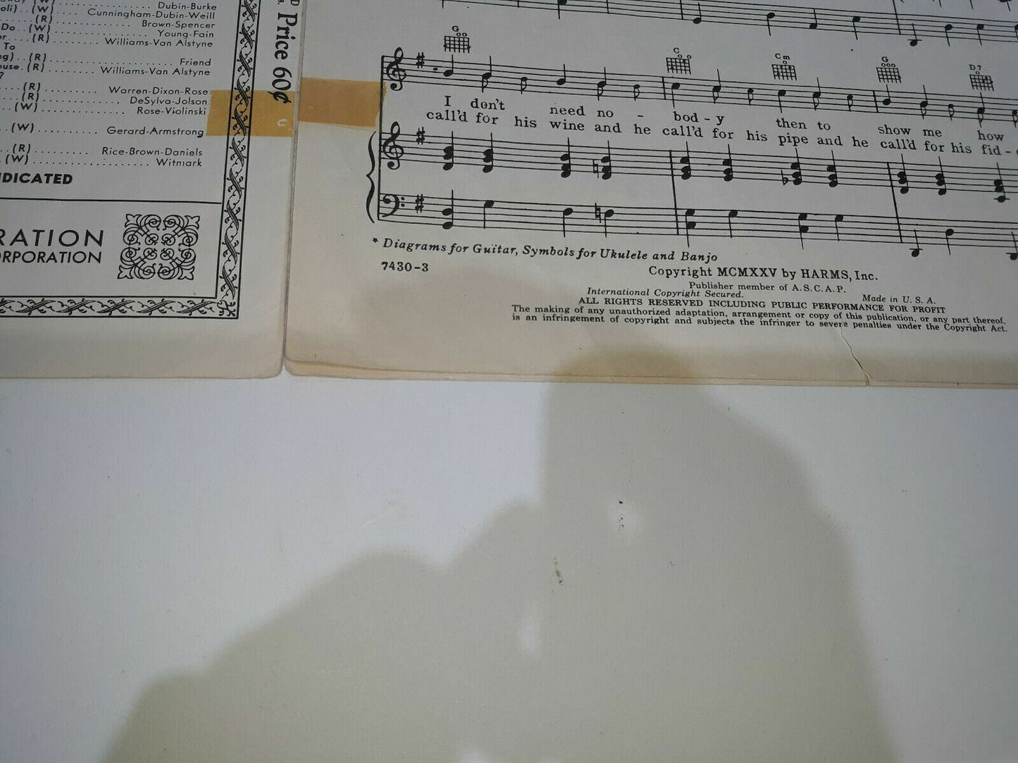 Show Me The Way to Go Home 1925 Prohibition Sheet Music Harms Irving King