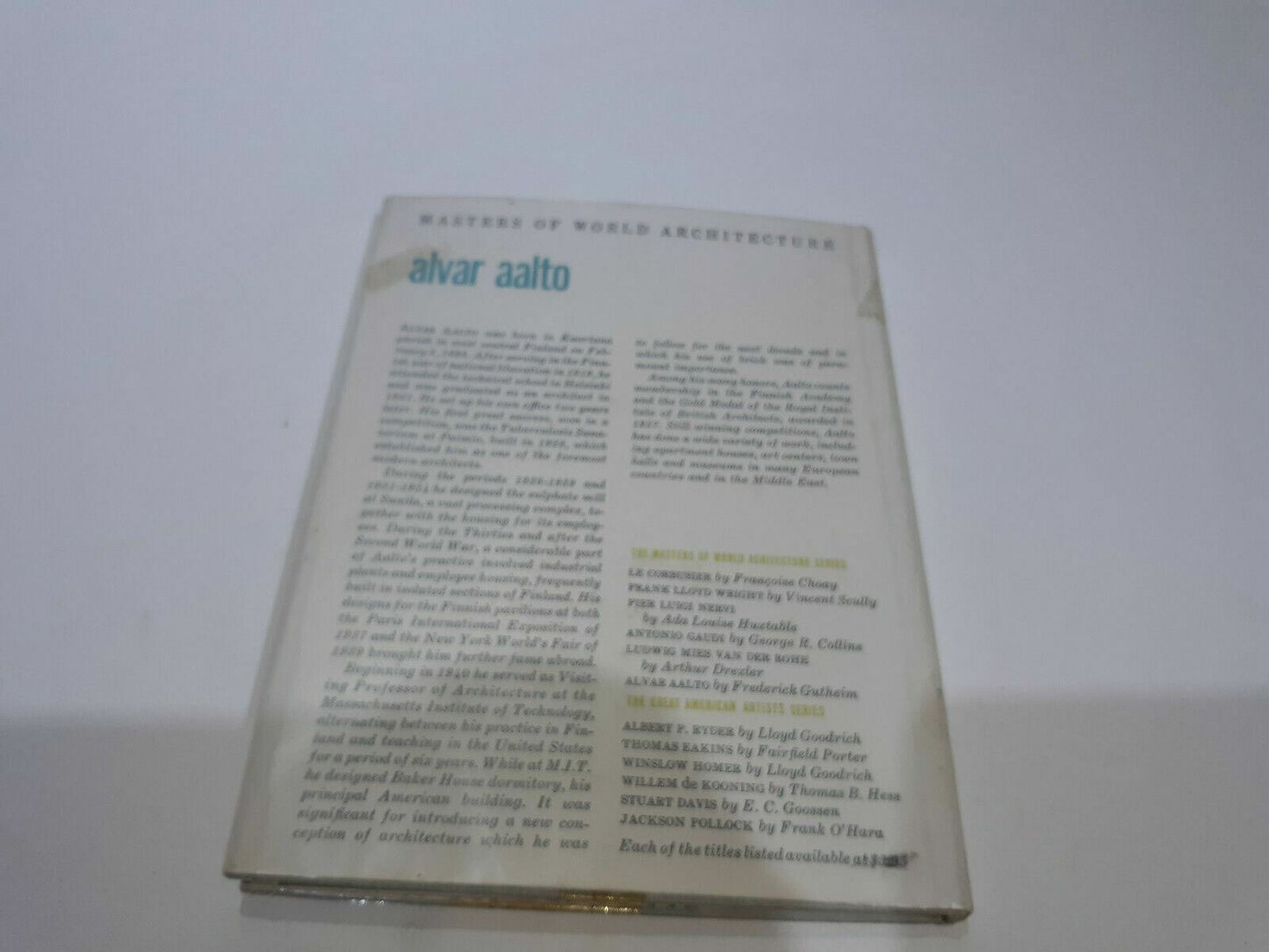 Alvar Aalto: Masters of World Architecture Series 1960 Gutheim