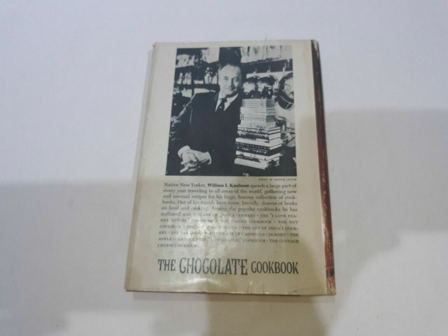 The CHOCOLATE COOKBOOK by William I Kaufman, 1968 1st Ed in DJ