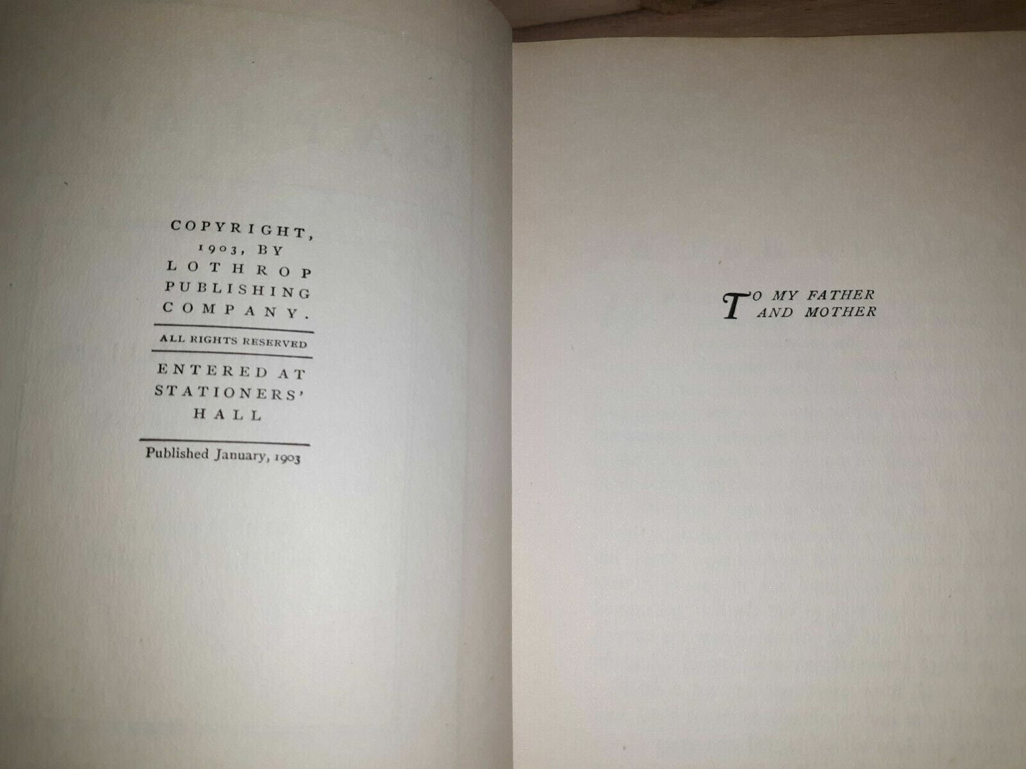 Churchill WILLIAMS / The Captain First Edition 1903
