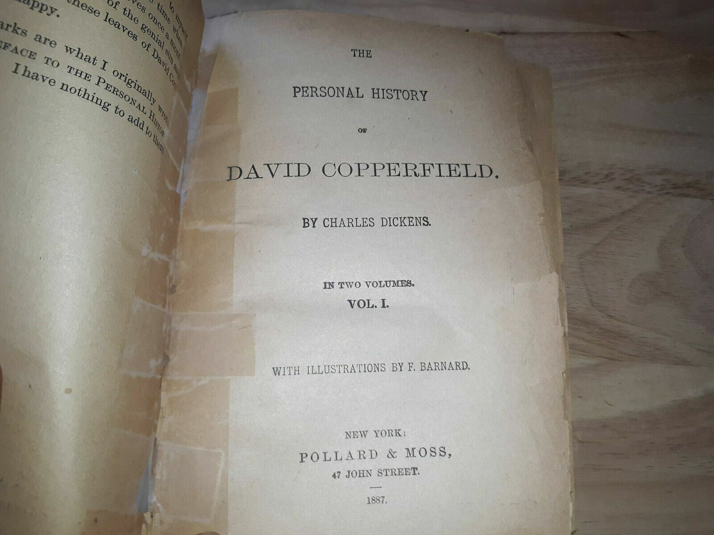 1887 Personal History Of David Copperfield By Charles Dickens Vol 1 Illustration