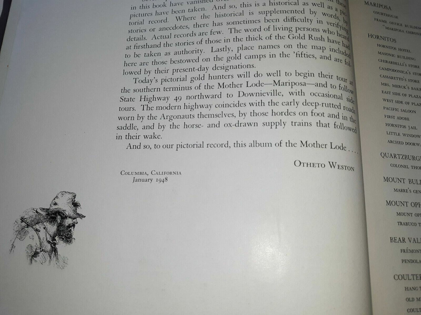 1948 Hardcover Book - Mother Lode Album. The California Gold Rush Signed