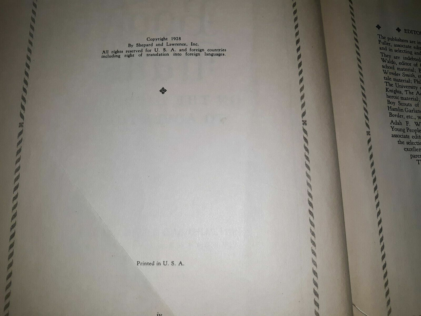 Vintage- Book Trails: On the Highroad to Adventure Vol. 4 1928