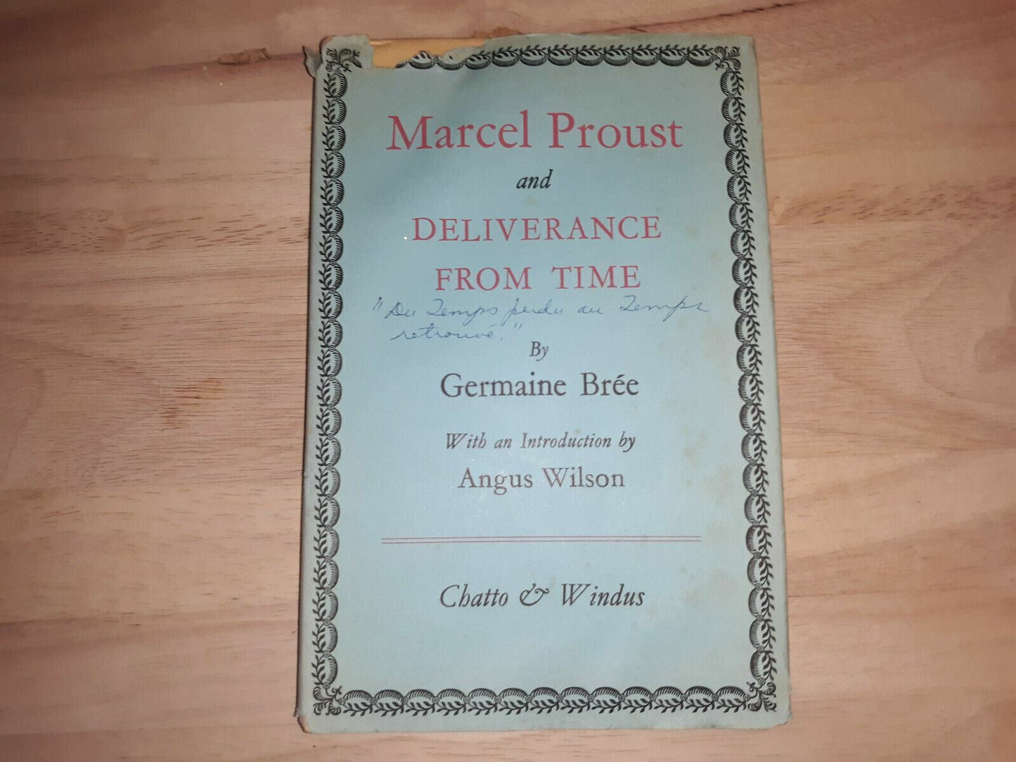 1956 Marcel Proust And Deliverance From Time Germaine Bree