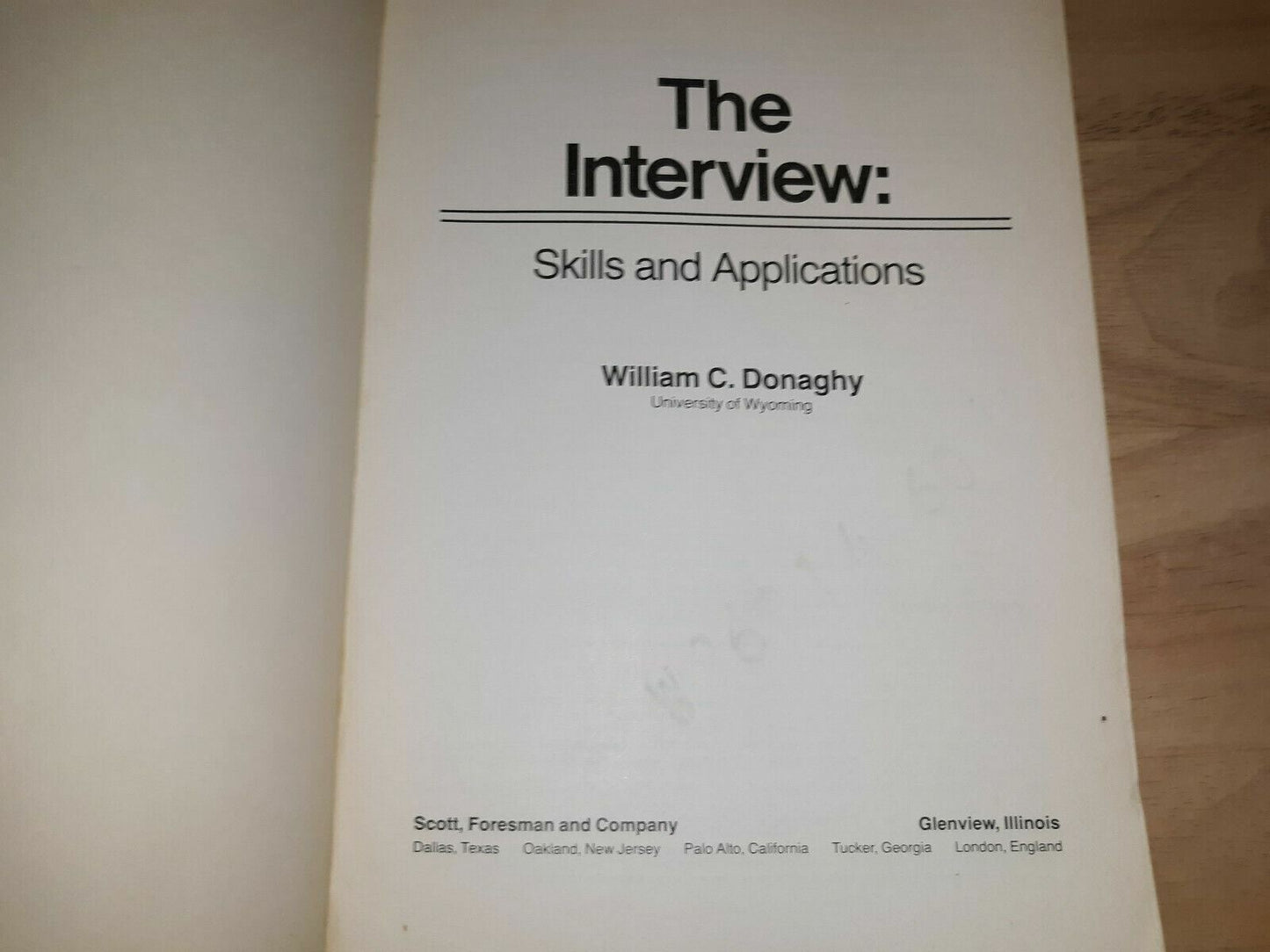 Interview : Slills Applications by William C. Donaghy (1984)
