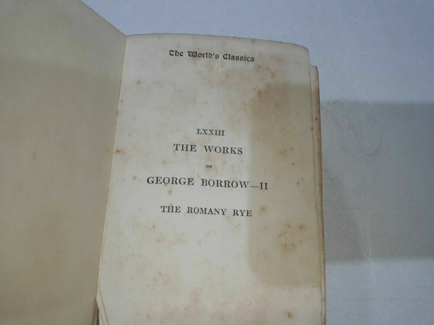 The Romany Rye George Borrow Oxford Henry Frowde
