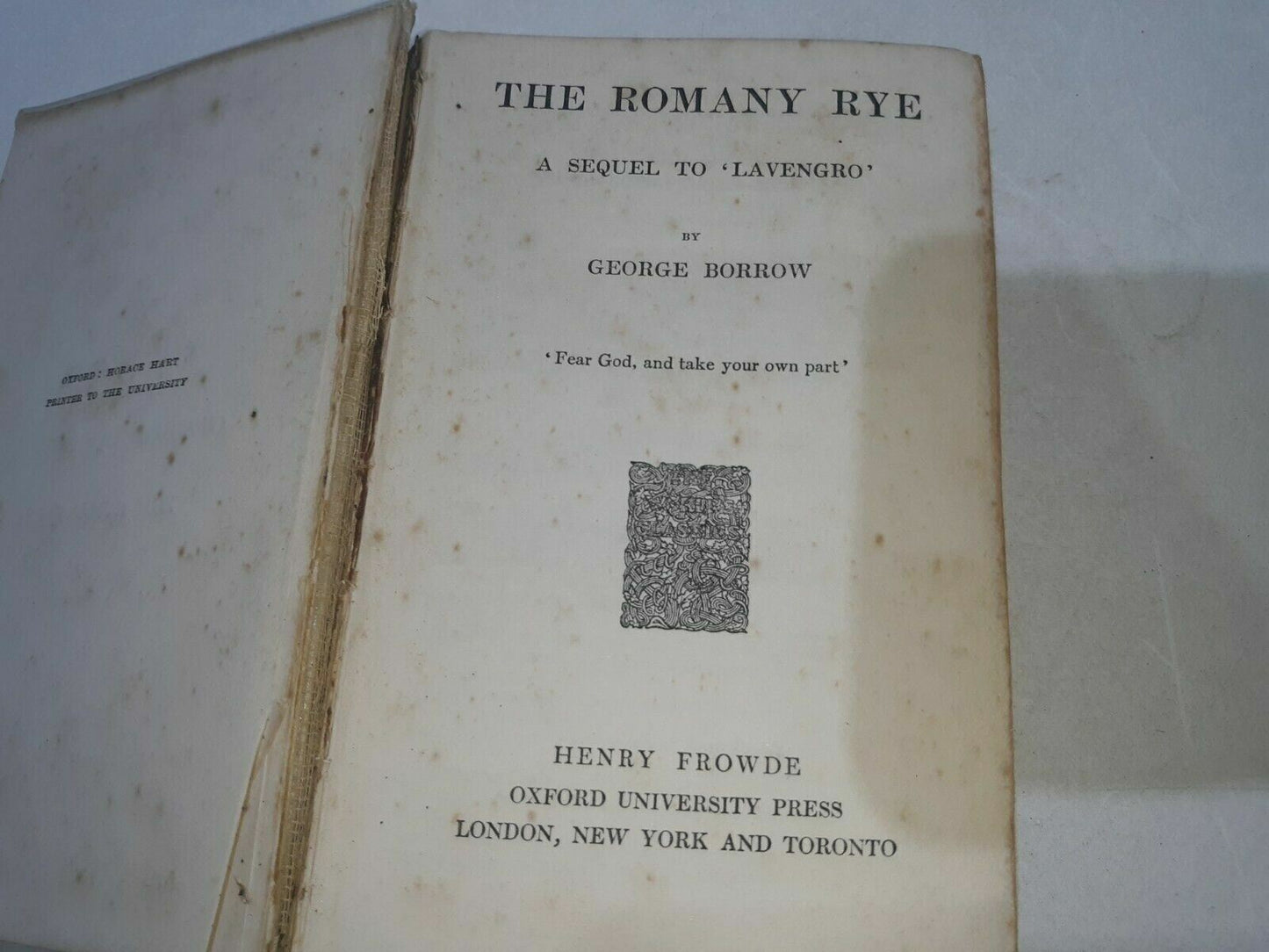 The Romany Rye George Borrow Oxford Henry Frowde