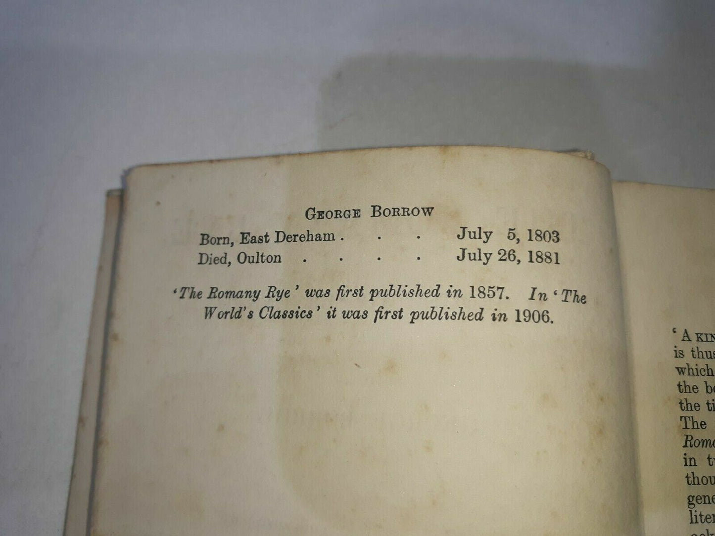 The Romany Rye George Borrow Oxford Henry Frowde