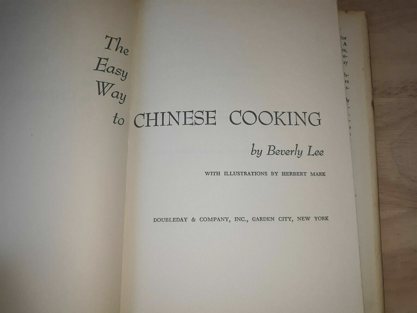 The Easy Way to Chinese Cooking Beverly Lee Hardcover 1963 Classic Book Club Ed