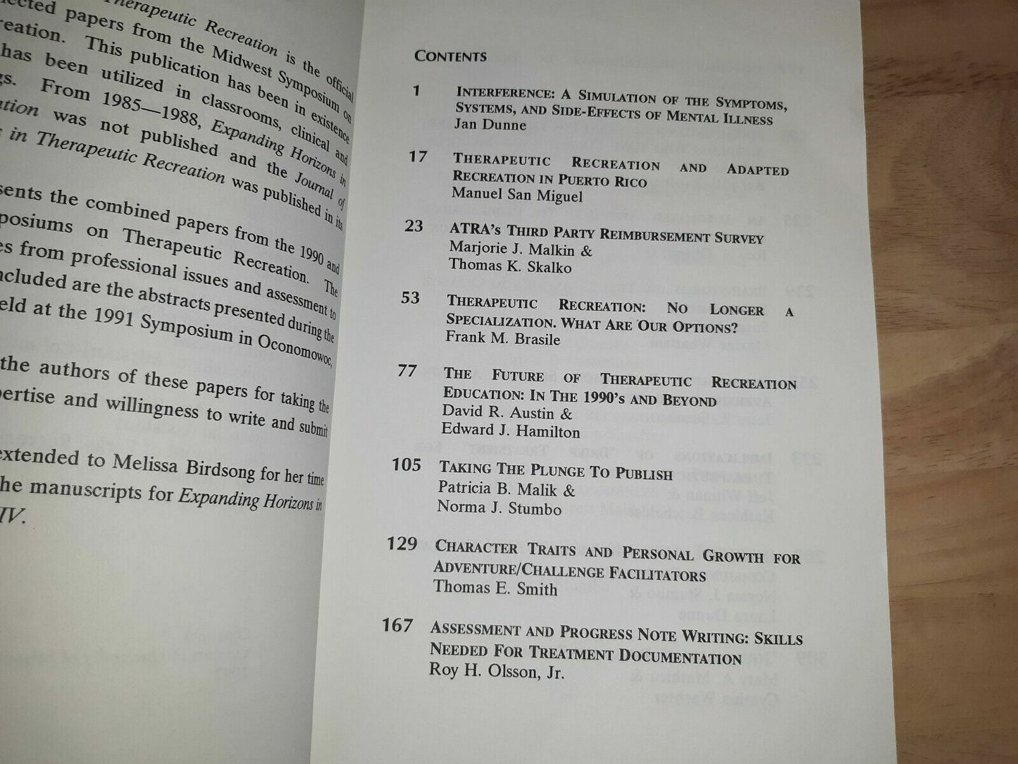 1992 Expanding Horizons In Therapeutic Recreation Xiv Selected Papers From 1990/
