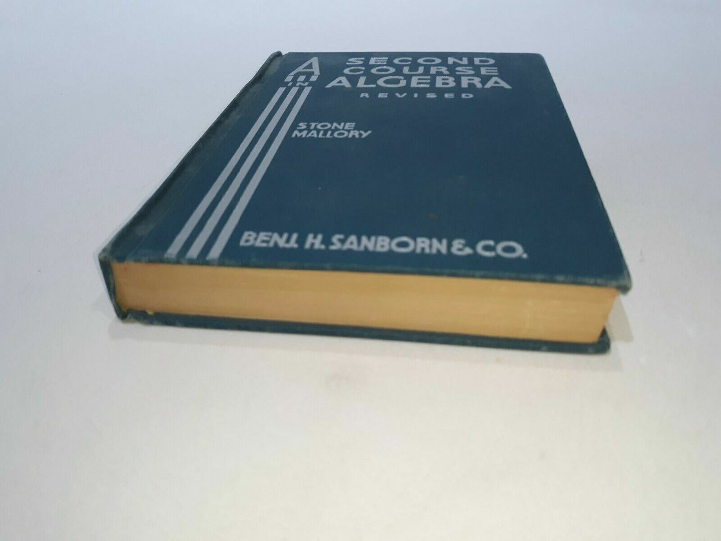 1937 Hard Cover A Second Course In ALGEBRA Stone Mallory Revised