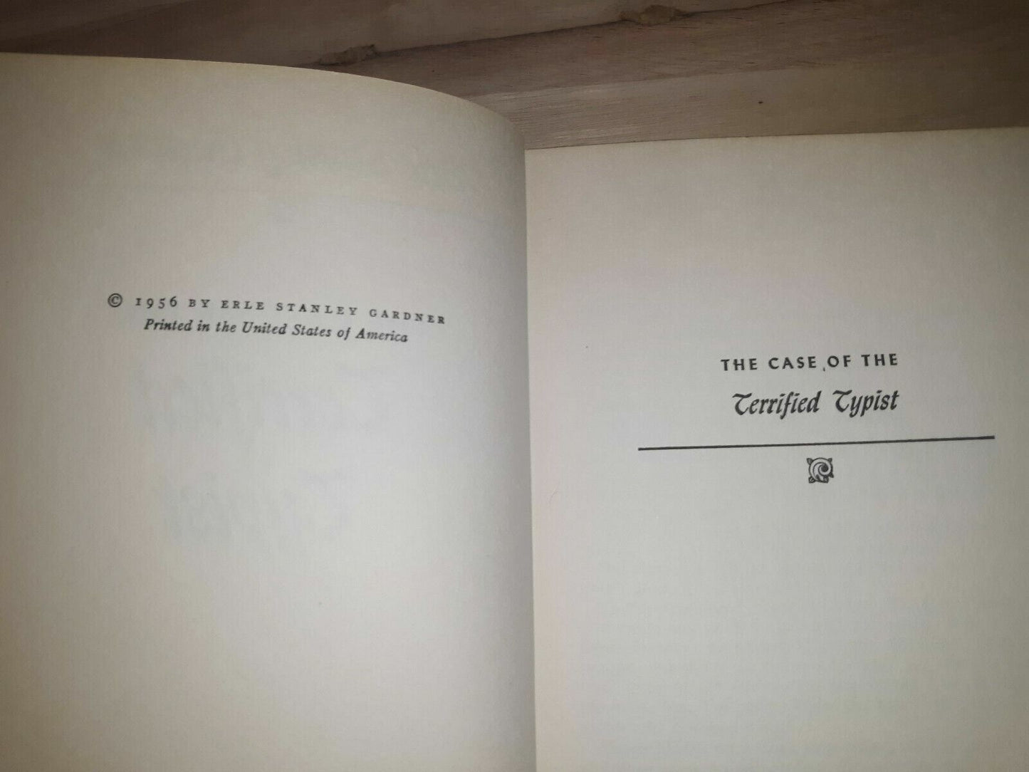 1956 The Case Of The Terrified Typist by Erle Stanley Gardner Hardcover With DJ