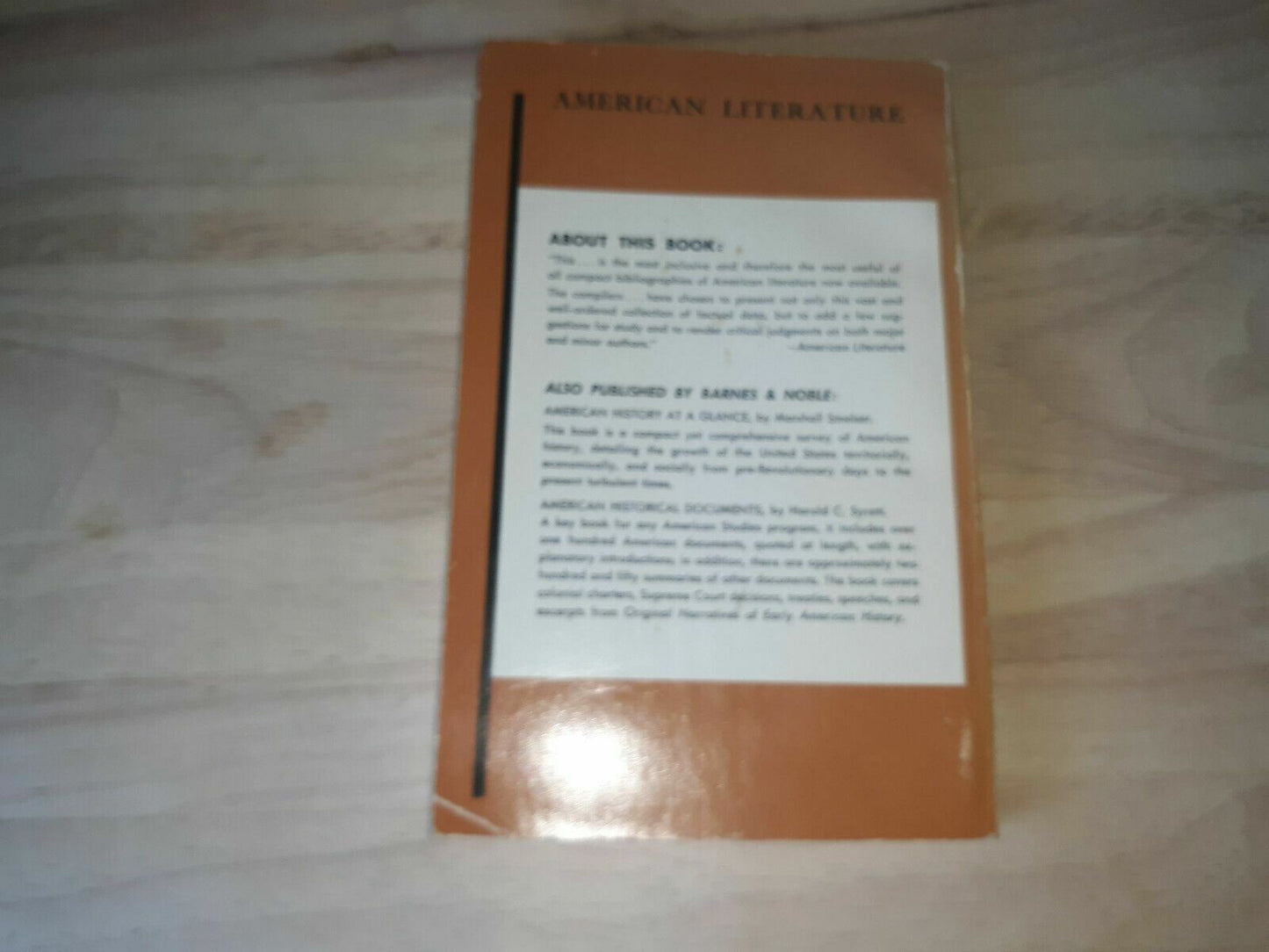 1959 College Outline Series American Literature By Bartholow V Crawford