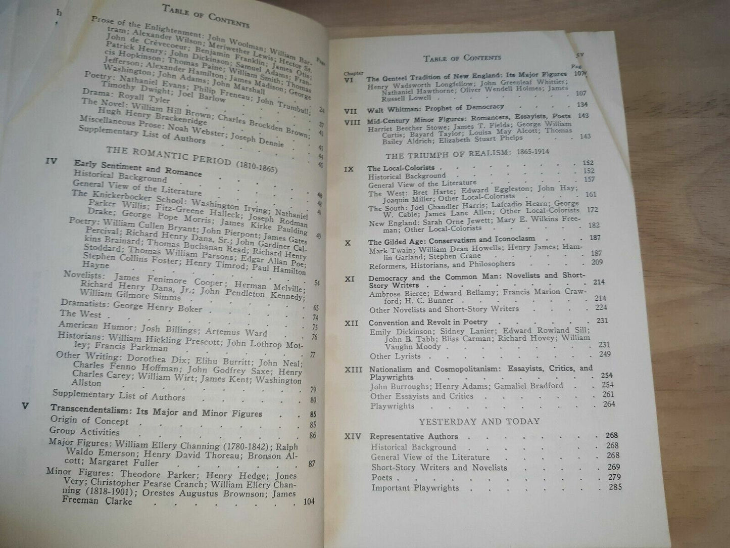 1959 College Outline Series American Literature By Bartholow V Crawford